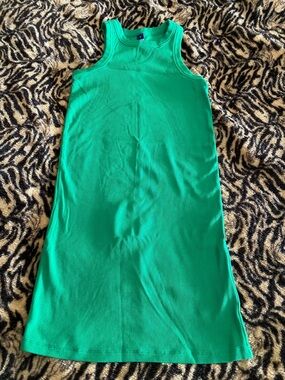 Old Navy Slim Fitted Ribbed Tank Dress in Rich Clover